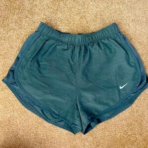 Nike Women's Tempo Brief-Lined Running Shorts- Dark Green